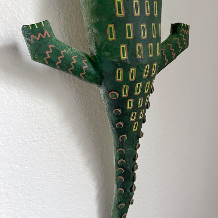 Paper Mache Alligator Tail Detail