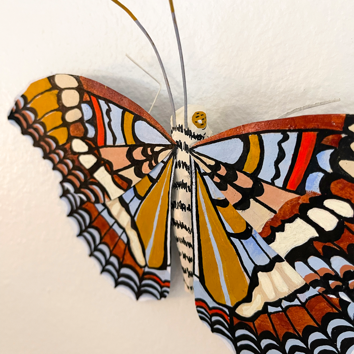 Paper Mache California Sister Butterfly, Detail