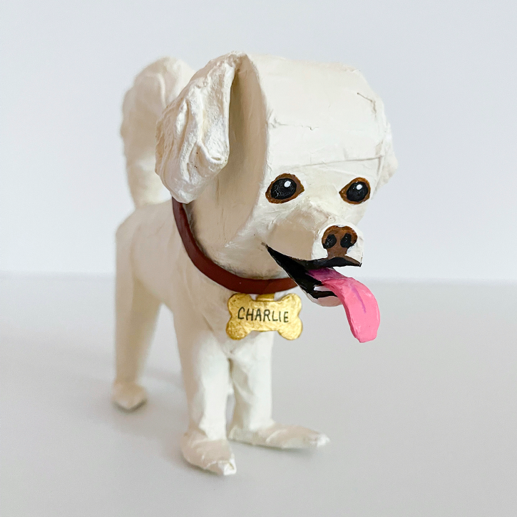 Charlie, Custom Paper Mache Dog