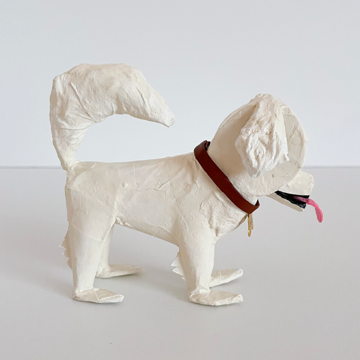 Charlie, Custom Paper Mache Dog, Right Side View